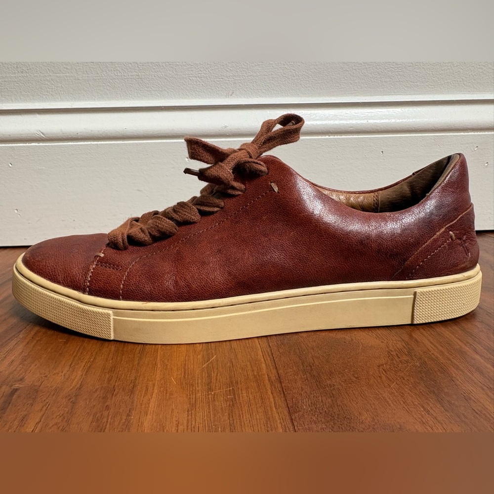 Frye Ivy Low Lace Leather Sneakers - Picture 5 of 11